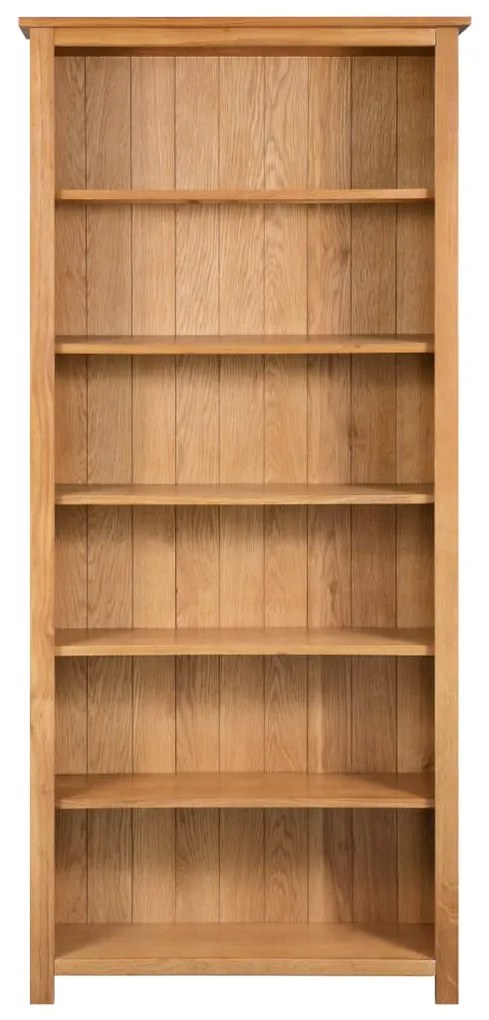 288474 vidaXL Bibliotecă cu 6 rafturi, 80 x 22,5 x 170 cm, lemn masiv stejar