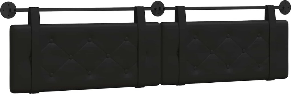 vidaXL Cap de pat suspendat Negru 210 x 55 x 5 cm Piele artificială
