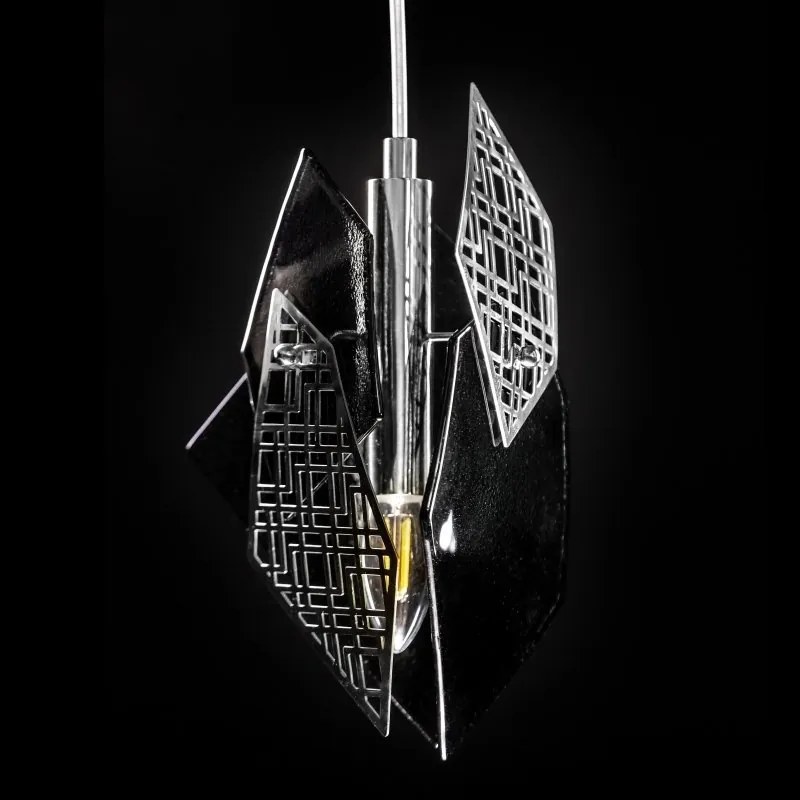 Lustra cu 3 pendule moderna design LUX realizata manual POLYGON