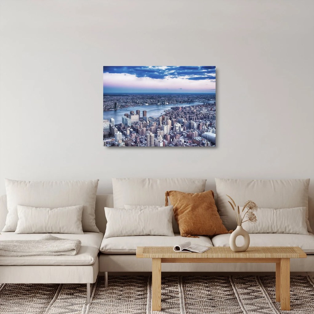 Tablou pe sticlă cu New York (70x50 cm)