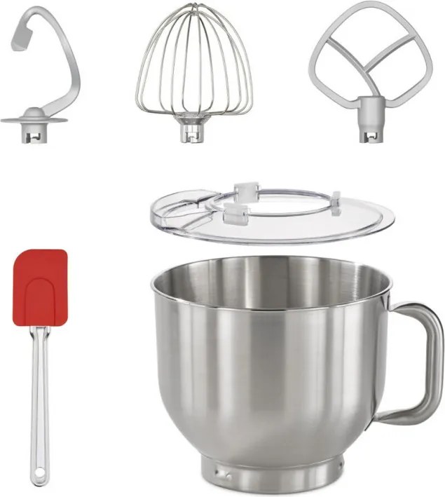 Mixer planetar Caso KM 1800 Black-E, 1800 W, 6 l, 10 viteze, Timer, Vas din inox, Comanda tactila, LED, Negru mat