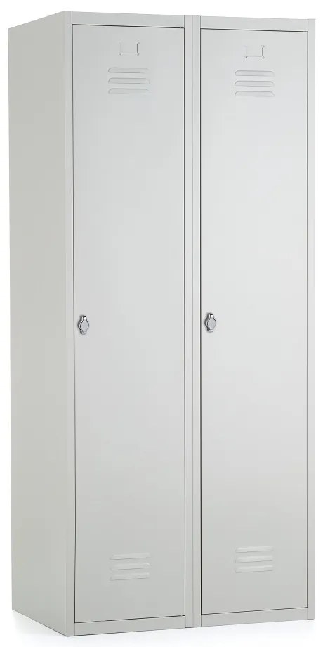 Dulap metalic, 80 x 50 x 180 cm, blocare cu rotire, gri deschis - ral 7035