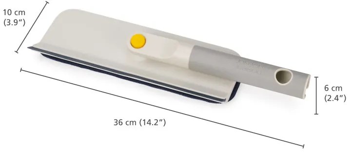 Mop de curățat sticla 2in1 Joseph Joseph CleanTech 6500014, 36 cm, mâner pliabil, gri/galben