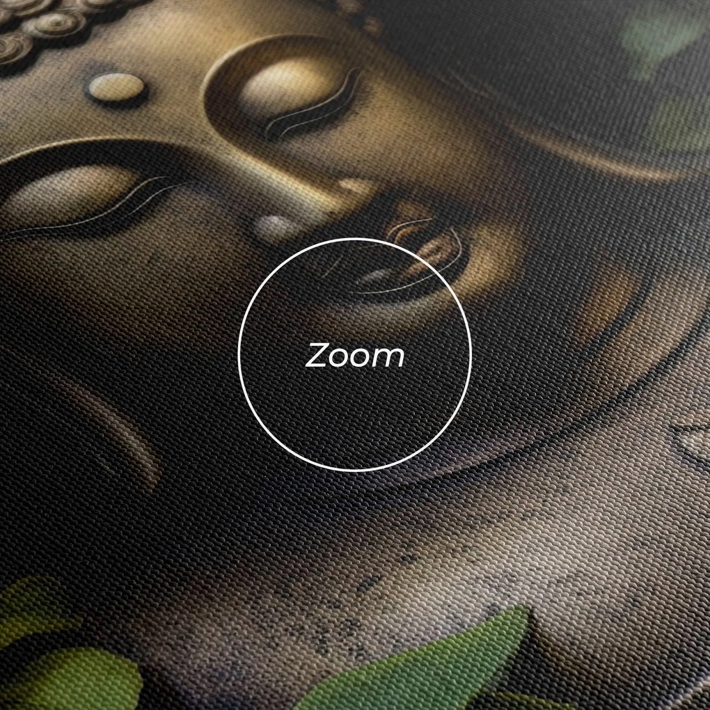 Tablou Canvas, 50x100cm, Dormitor si Living, Moderne, Buddha, White Flowers Buddha