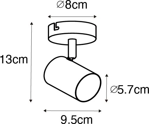 Spotlight modern reglabil din alamă - Jeana