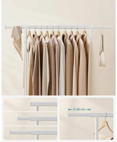 Cuier mobil de podea LINEA, alb