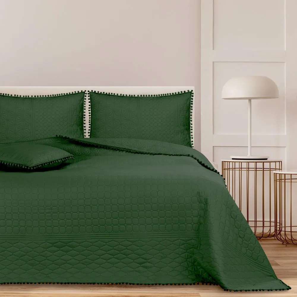Cuvertură pentru pat AmeliaHome Meadore, 170 x 210 cm, verde