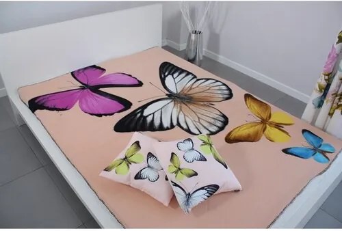 Pătură Domarex BUTTERFLY 3D crem, 150 x 200 cm