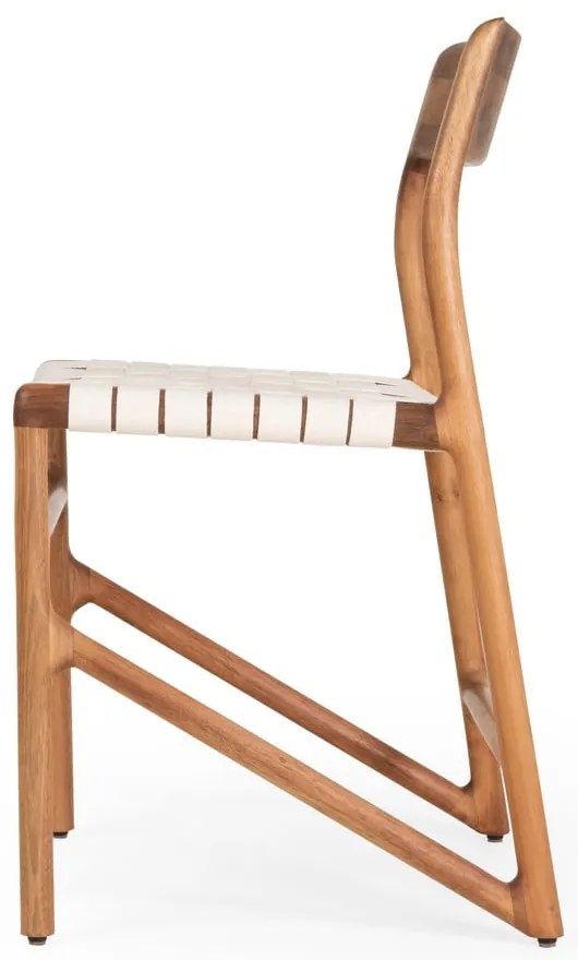 Scaun de dining alb/maro Fawn – Gazzda