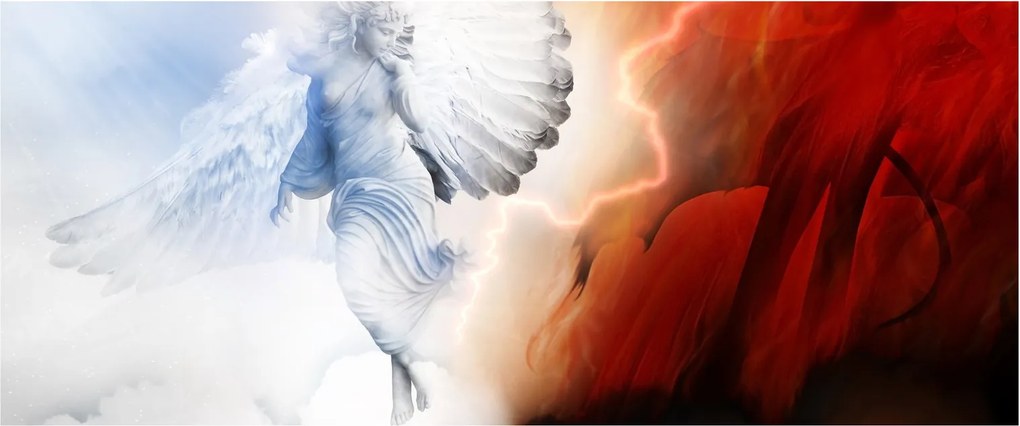 Tablou - Binele și răul (120x50 cm)