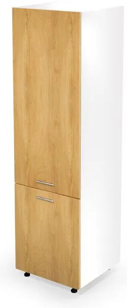 Dulap de bucătărie pentru frigider încorporat Verlene (lemn natural + alb). 1048707