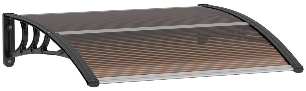 Outsunny copertină pentru ușă 120 x 75 cm acoperiș pentru intrare din policarbonat | Aosom Romania