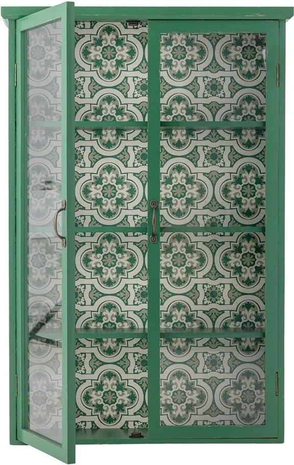 Vitrină verde din lemn de brad suspendată 81x122x22 cm Hazem – Bloomingville