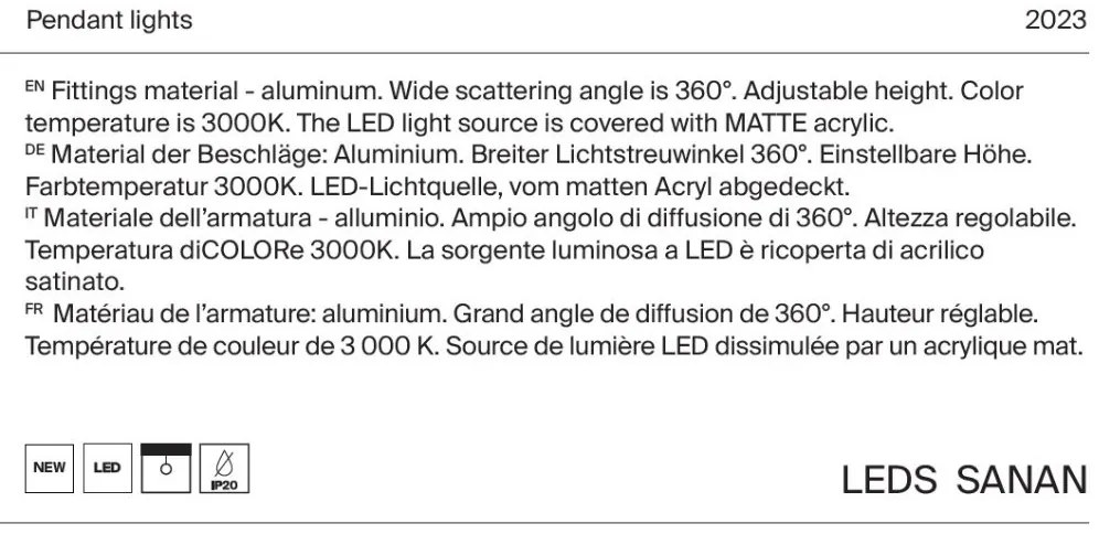 Pendul LED design tehnic Ray negru