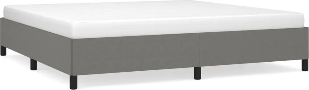 vidaXL Cadru de pat fără saltea, gri închis, 200x200 cm, textil