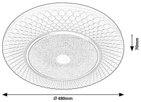 Rabalux 3254 - Plafonieră LED reglabilă TORNADO LED/72W/230V + telecomandă