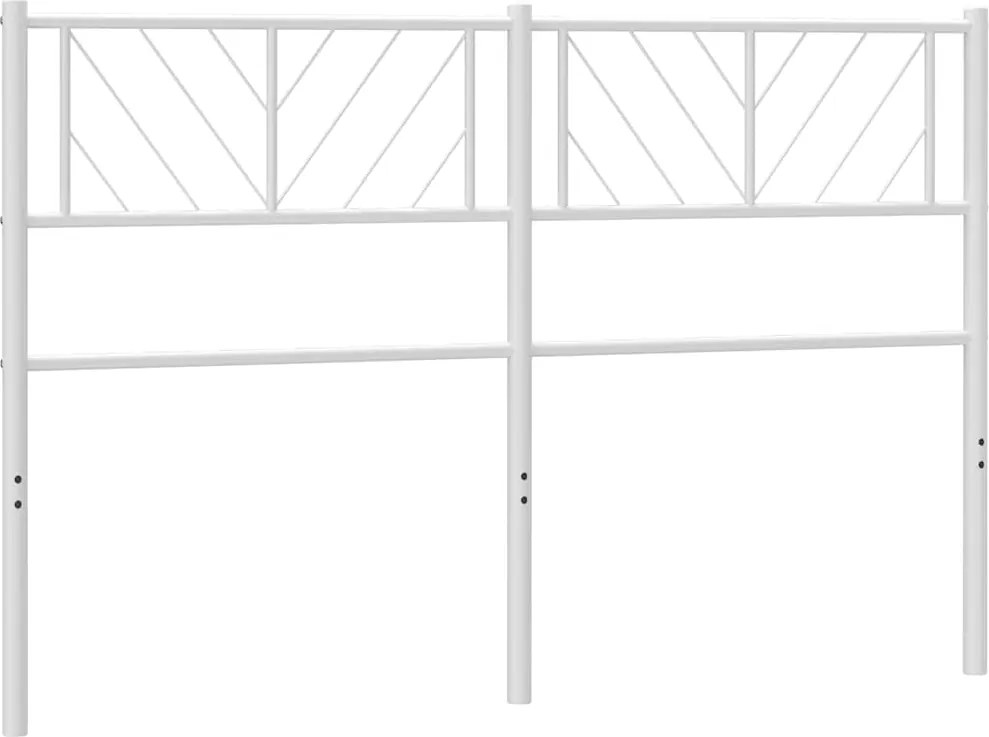 vidaXL Tăblie de pat de schimb metalică, alb, 120 cm