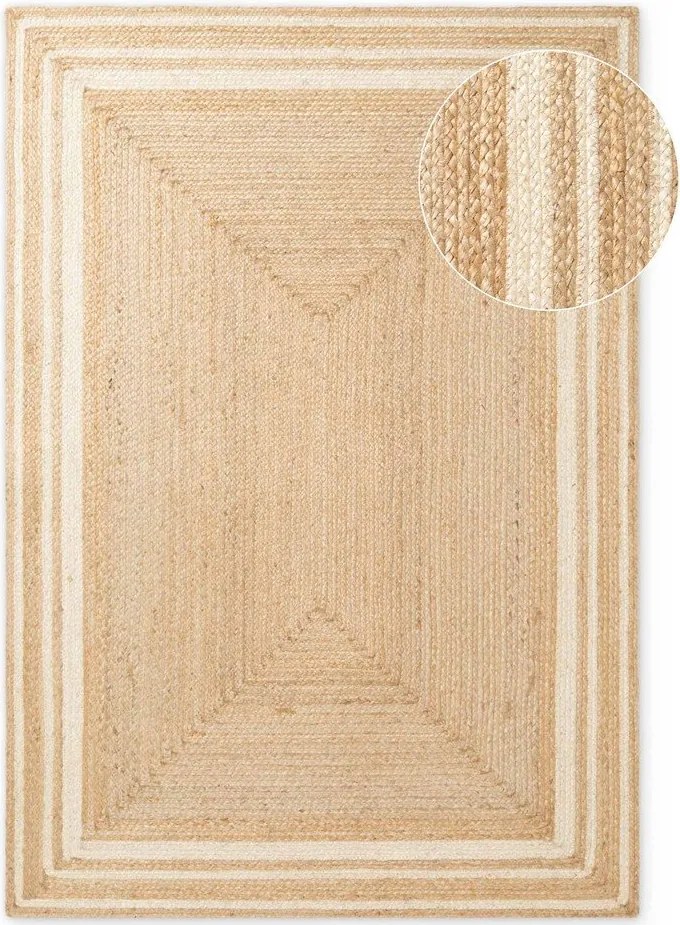 Covor crem/în culoare naturală reversibil/țesut manual din iută 120x170 cm Jutta – Hanse Home