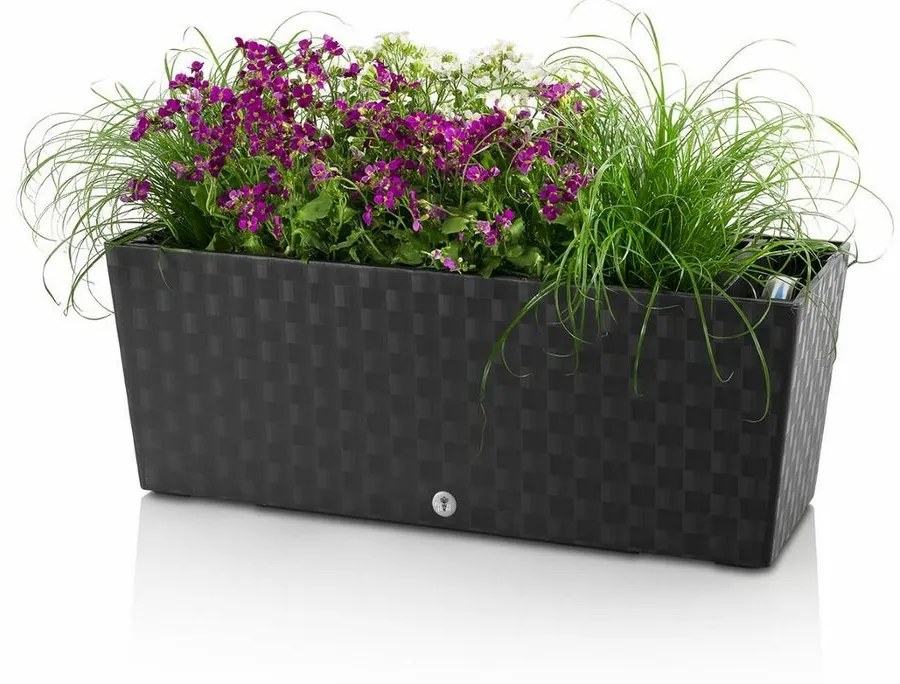 Ghiveci cu auto-irigare Flower Lover Supreme, gri, 50 cm