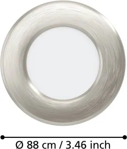 Eglo 901403 - Set 3x LED corp de iluminat încastrat FUEVA LED/3,7W/230V Ø 8,8 cm crom