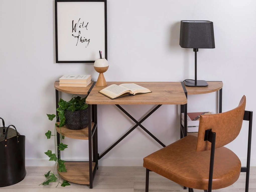 Masă de scris Kusime (pin atlantic + negru) . 1094968