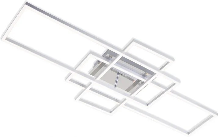 Plafoniera Miowa, LED, metal/plastic, alba, 42 x 10 x 104 cm