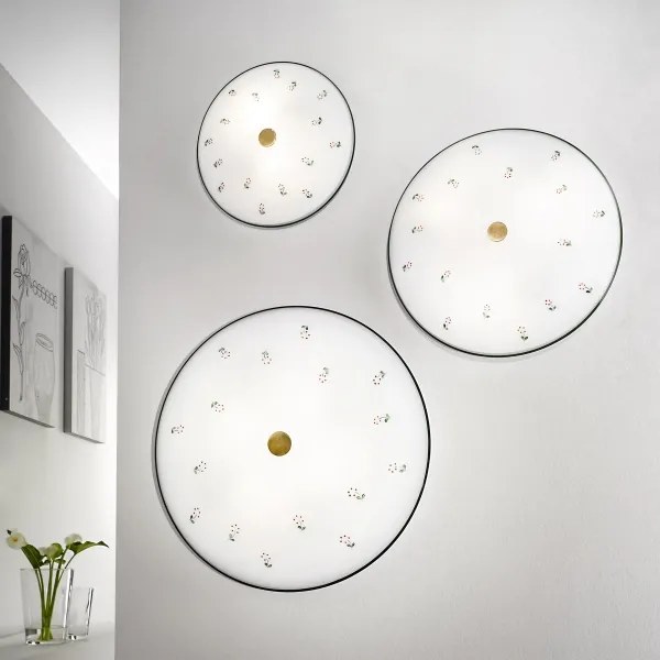 Plafonieră Kolarz 731.U14.4.70 NONNA 4xE27/60W/230V d. 54 cm negru/alamă