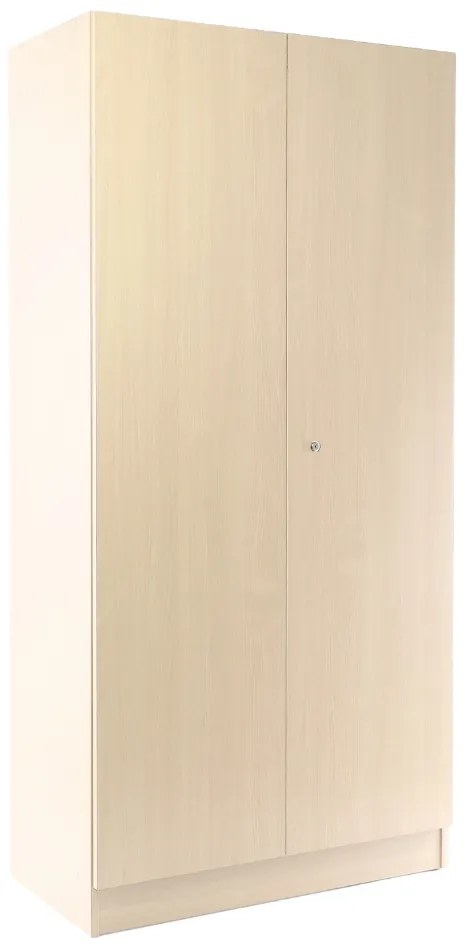 Dulap Visio din lemn, 90 x 45 x 185 cm, încuietoare cilindru, arțar