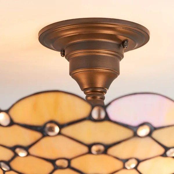 Endon 64300 - Lustră aplicată Tiffany PEARL 3xE27/60W/230V Ø 37 cm