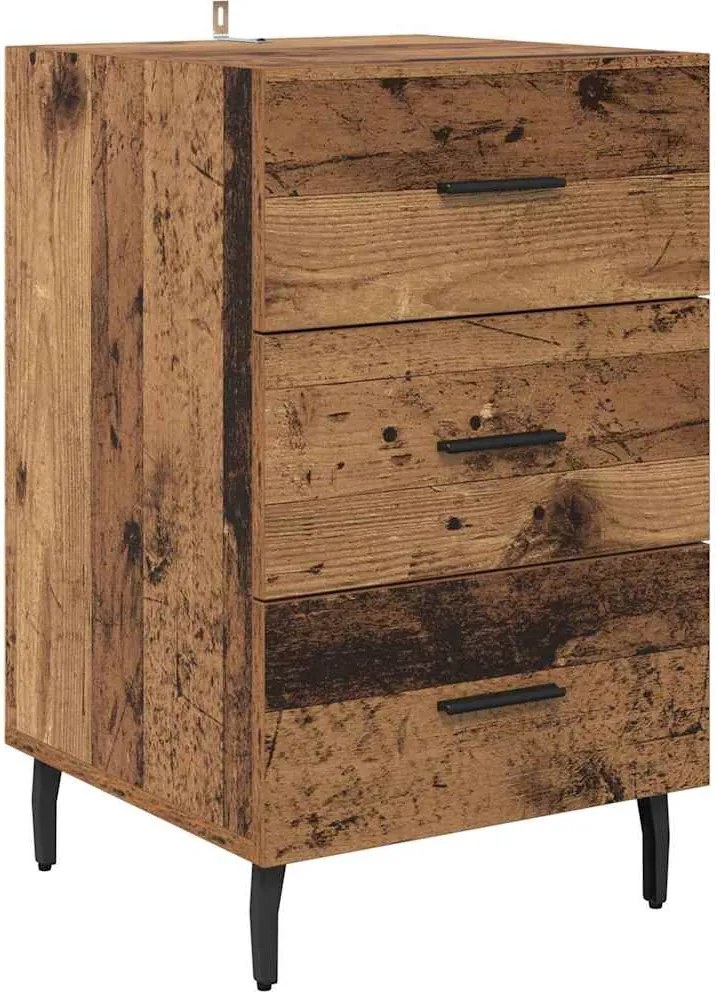 vidaXL Dulap de noapte Lemn vechi 40 x 40 x 66 cm Lemn compozit
