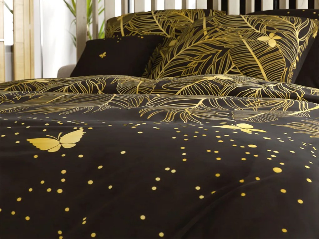 Lenjerie din microfibra VISATA negru Dimensiune lenjerie de pat: 70 x 80 cm | 140 x 200 cm