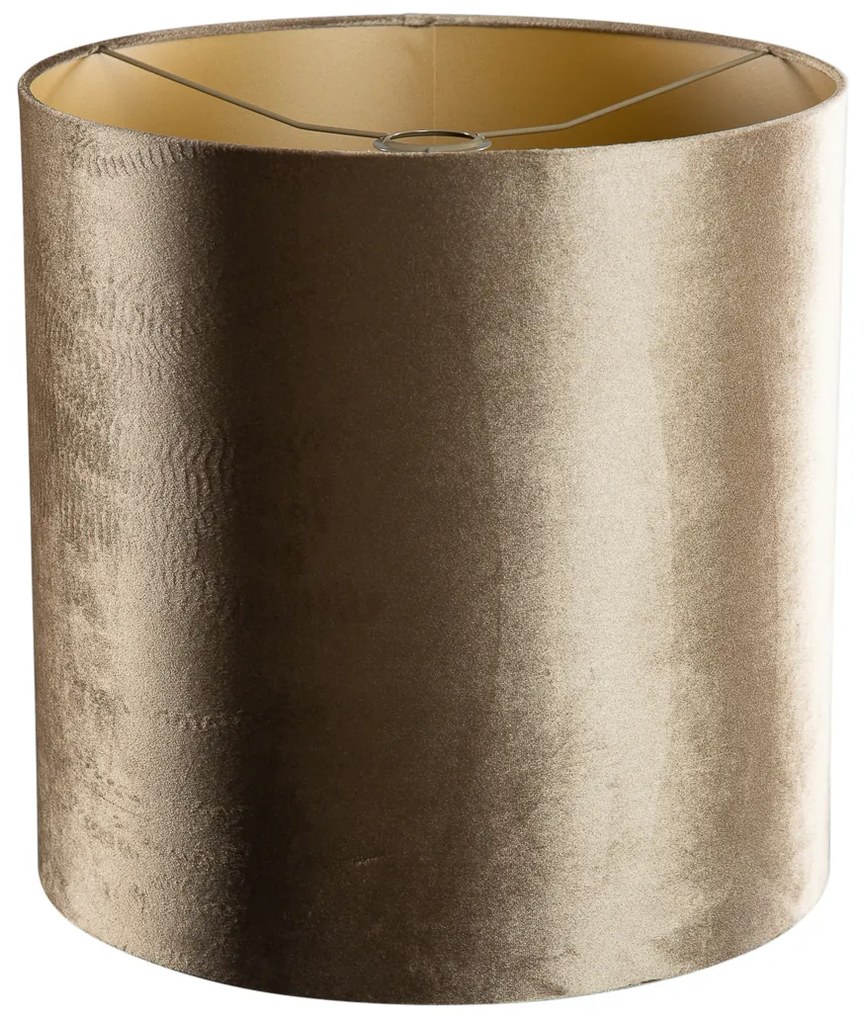 Abajur din catifea bronz cu interior auriu 40/40/40
