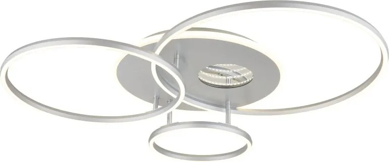 Lustra LED aplicata design circular INVERTINA argintie