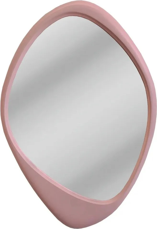 Oglinda de perete decorativa ORGANIC 90cm rosa