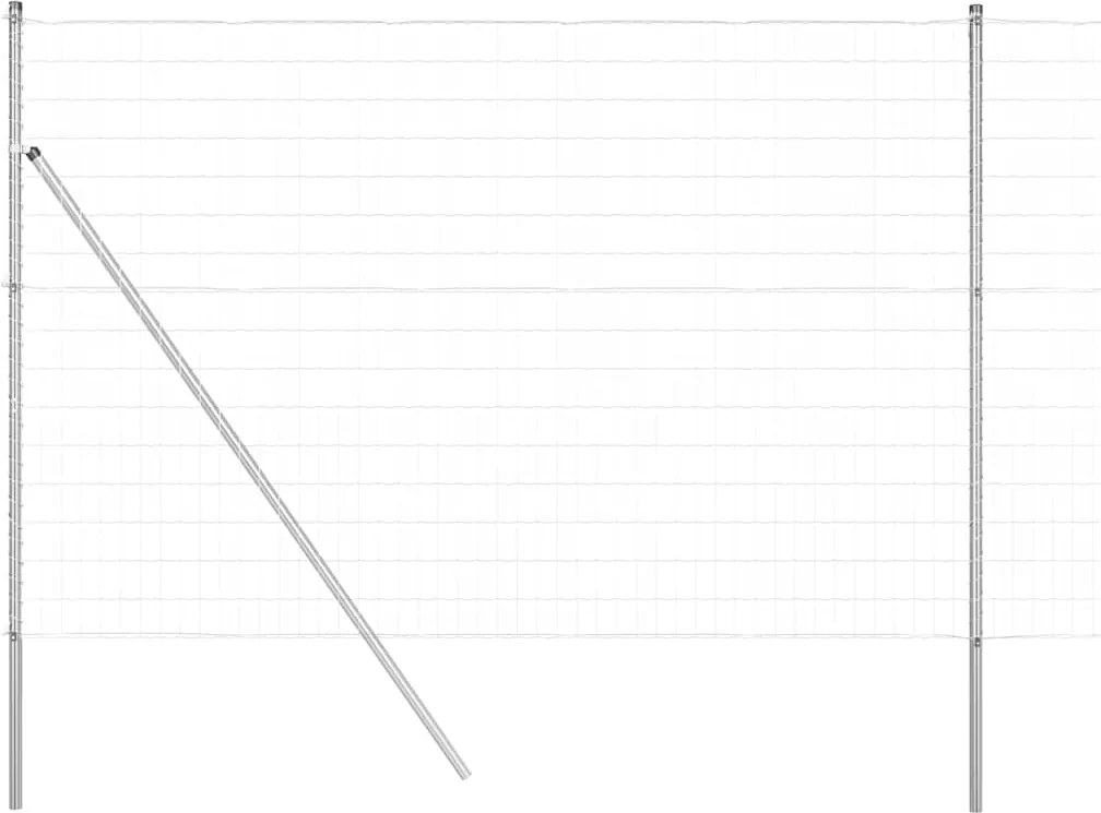 vidaXL Gard cu Stâlp Argintiu 1,6 x 10 m Oțel și PVC