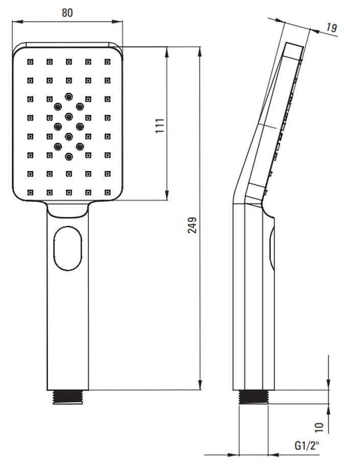 Para dus patrata culoare auriu, 3 functii, Deante Alpinia