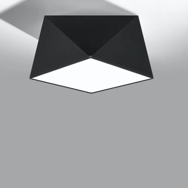 Plafonieră HEXA 1×E27/60W/230V neagră