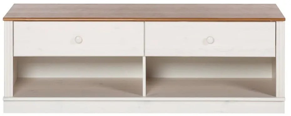 Comodă TV albă din lemn de pin 137x47 cm Anita – Støraa