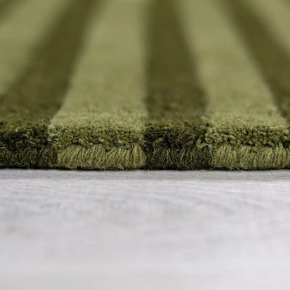 Covor verde țesut manual din lână 150x240 cm Conway Retro – Flair Rugs