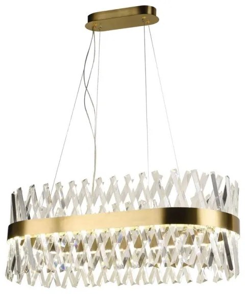 Lustră LED de cristal dimabilă pe cablu LED/90W/230V + telecomandă