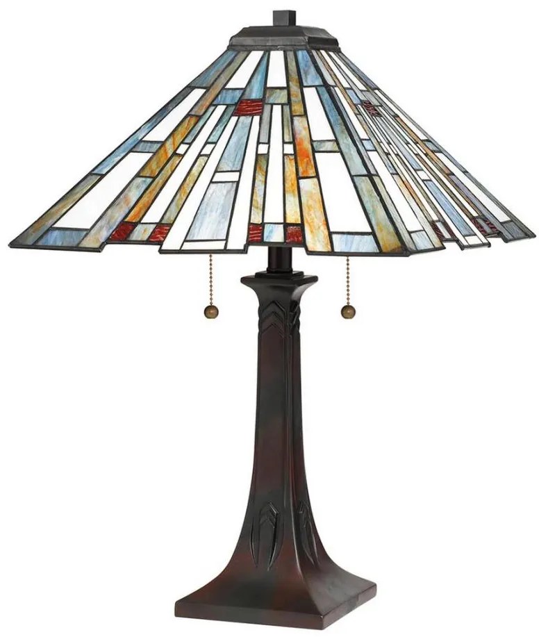 Quoizel QZ-MAYBECK-TL - Lampă de masă Tiffany MAYBECK 2xE27/60W/230V