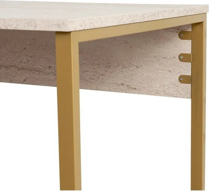 Birou Twin Travertine and Gold