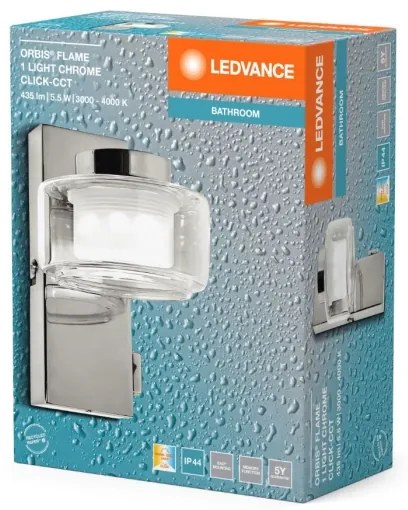 Aplică LED pentru baie Ledvance ORBIS FLAME LED/5,5W/230V IP44 crom