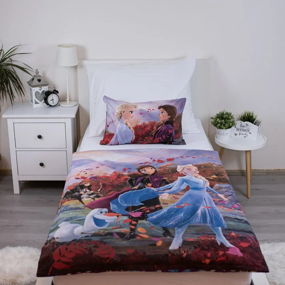 Lenjerie de pat pentru copii din bumbac pentru pătuț 100x135 cm Frozen "Wind" – Jerry Fabrics