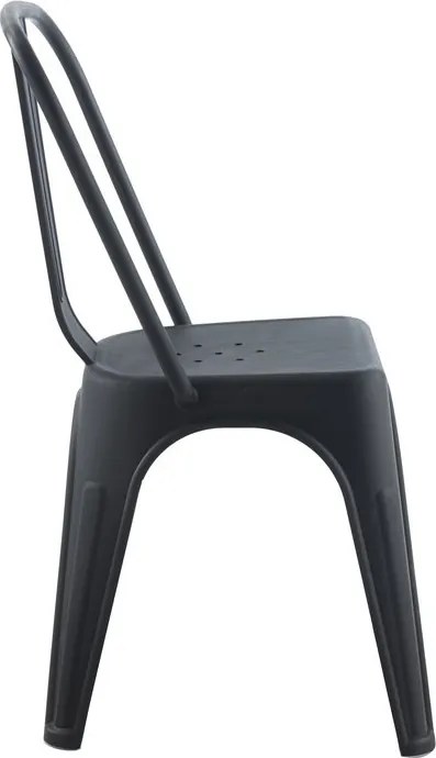 Scaun de exterior design industrial Loft negru