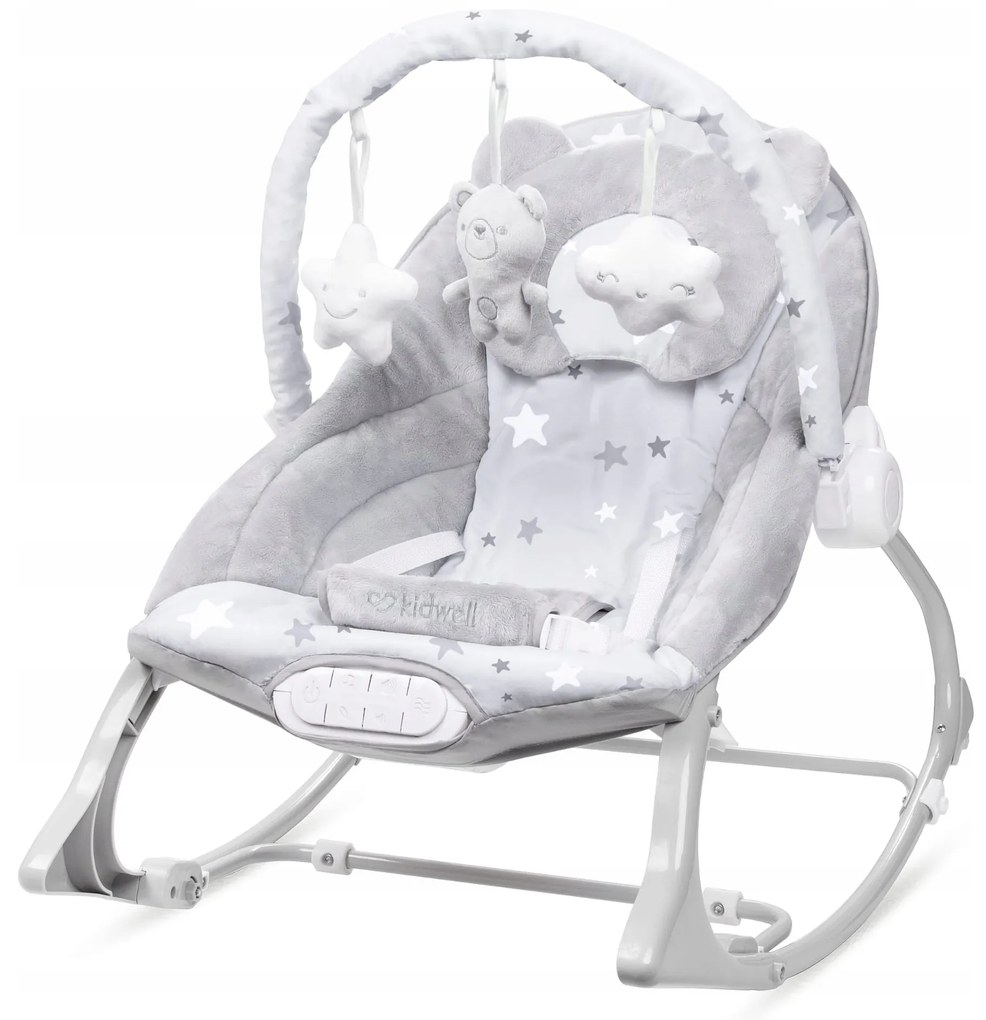 ShopJK BALANSOAR CU VIBRAȚII PENTRU BEBLUȘI KIDWELL PINO GRI