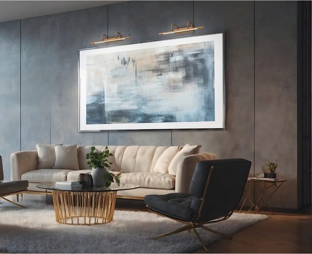 Aplică de perete alămie LED Cuadro – Trio