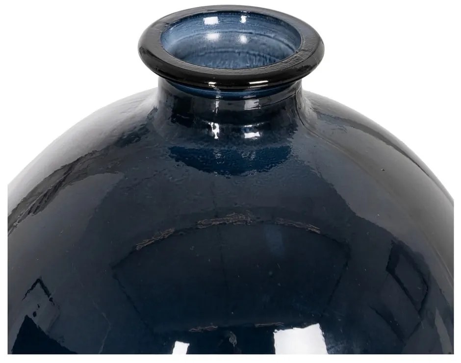 Vază albastru-închis lucrată manual (înălțime 18 cm) – Ixia