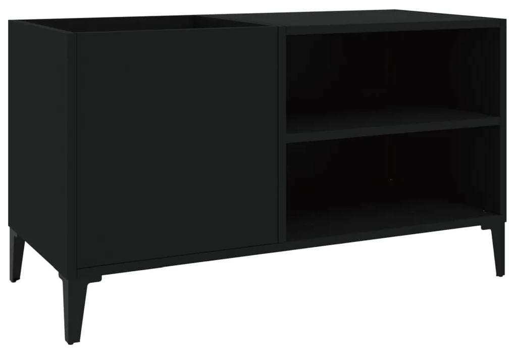 831950 vidaXL Dulap pentru discuri, negru, 84,5x38x48 cm, lemn prelucrat