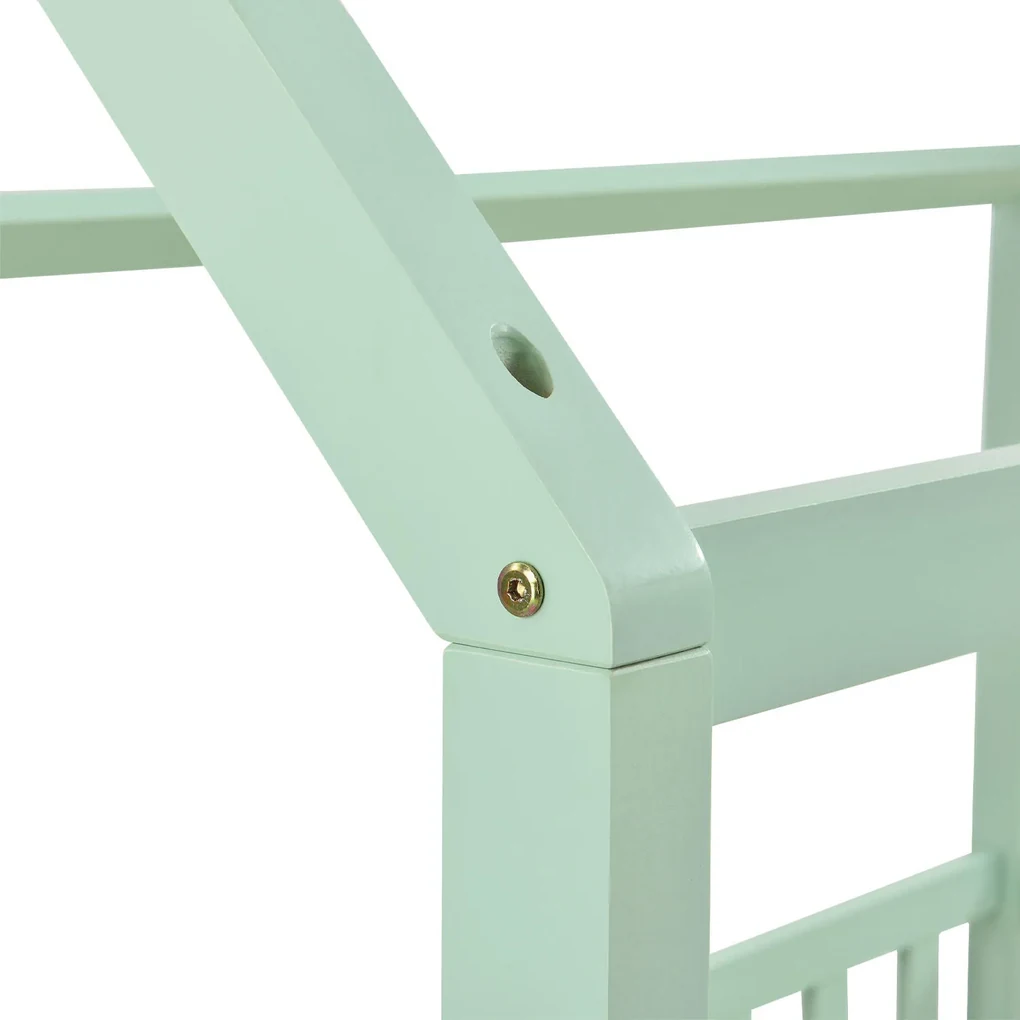 Pat pentru copii Marli 80 x 160 cm cu cadru cu lamele de culoare menta